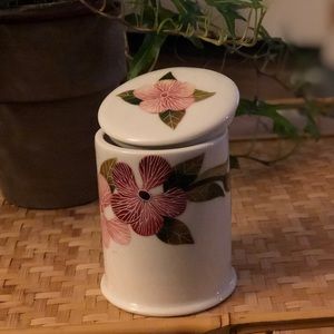 Vintage vanity jar for cotton swabs